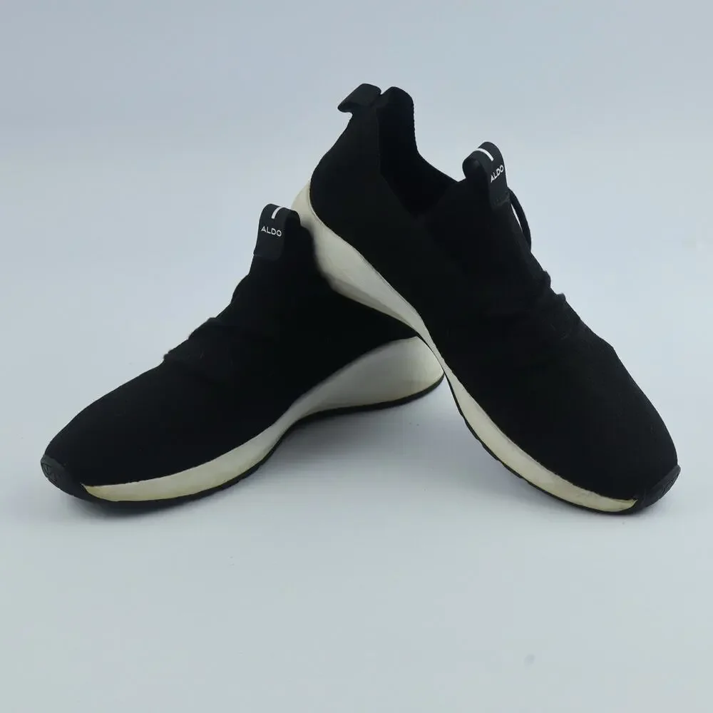 Aldo women's running sneaker, low top, mesh, lace-up, color black, size 7.5